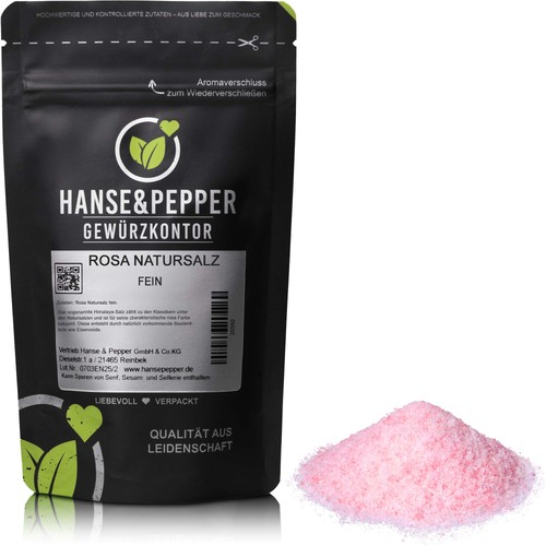 2kg rosa natursalz - rosa, fein